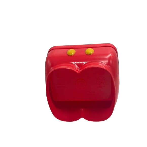 Disney Mickey Mouse Kitchen Sink Ice Cream Dessert Sundae Bowl Dish Red Plastic - Picture 3 of 16